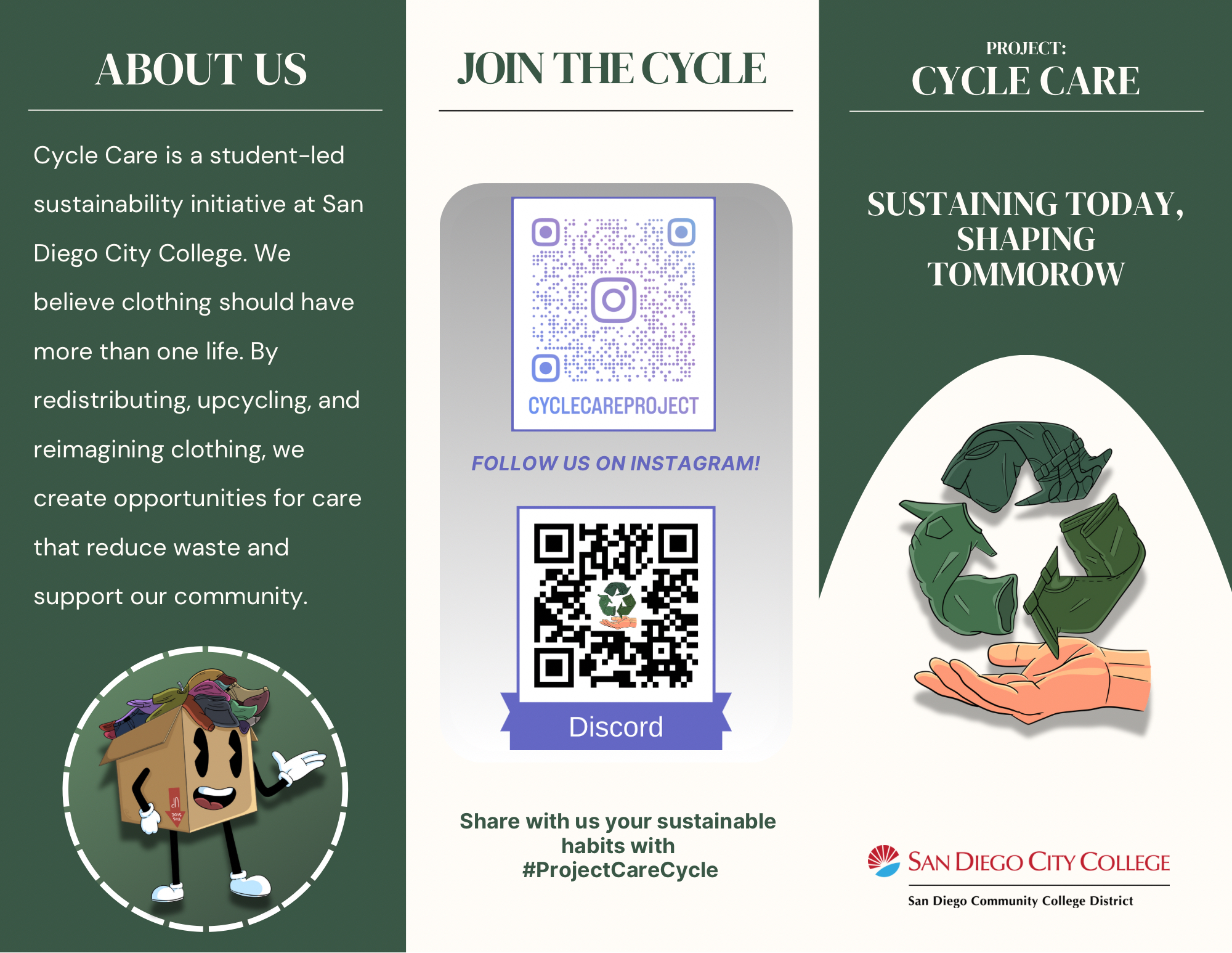 CycleCare Pamphlet Outer Page